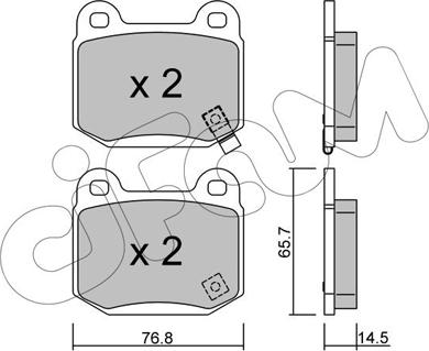 Cifam 822-739-0 - Тормозные колодки, дисковые, комплект autospares.lv