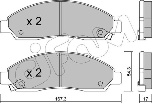 Cifam 822-731-0 - Тормозные колодки, дисковые, комплект autospares.lv