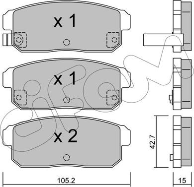 Cifam 822-733-0 - Тормозные колодки, дисковые, комплект autospares.lv