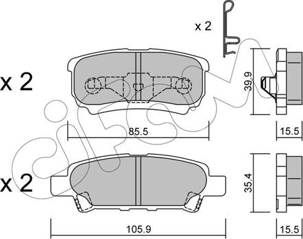 Cifam 822-737-0 - Тормозные колодки, дисковые, комплект autospares.lv