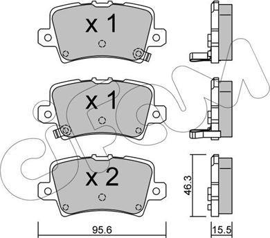 ATE 605757 - Тормозные колодки, дисковые, комплект autospares.lv