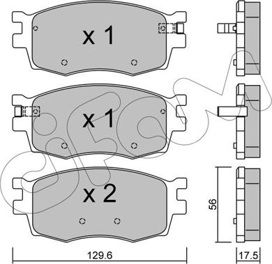 Cifam 822-724-0 - Тормозные колодки, дисковые, комплект autospares.lv