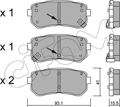 Cifam 822-725-1 - Тормозные колодки, дисковые, комплект autospares.lv