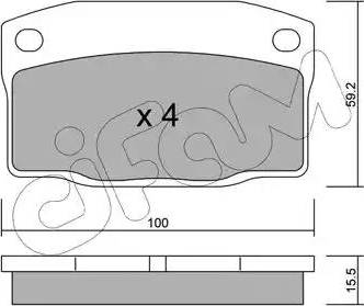 Cifam 822-726-0 - Тормозные колодки, дисковые, комплект autospares.lv