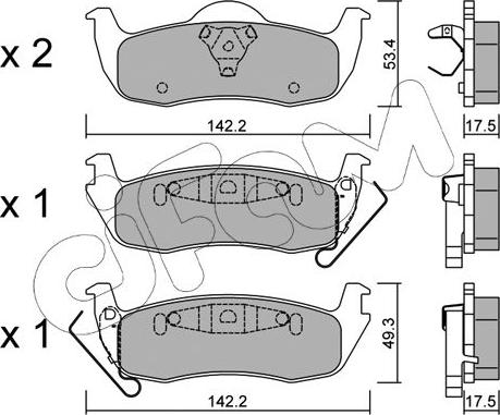 Cifam 822-720-0 - Тормозные колодки, дисковые, комплект autospares.lv