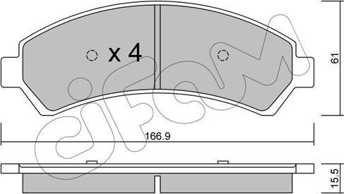 Cifam 822-721-0 - Тормозные колодки, дисковые, комплект autospares.lv