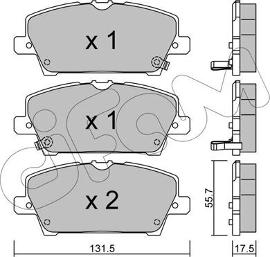 Cifam 822-728-0 - Тормозные колодки, дисковые, комплект autospares.lv