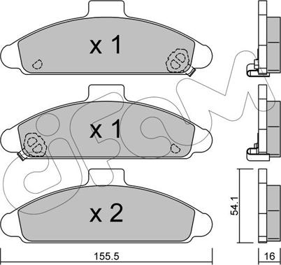 Cifam 822-723-0 - Тормозные колодки, дисковые, комплект autospares.lv