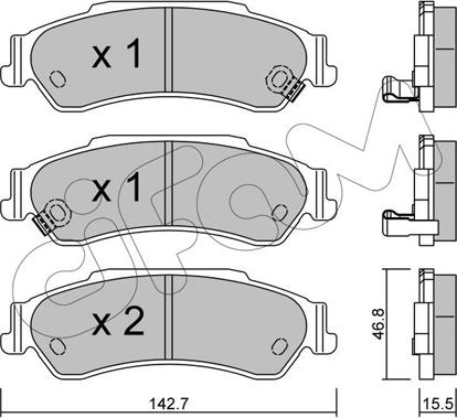 Cifam 822-722-0 - Тормозные колодки, дисковые, комплект autospares.lv