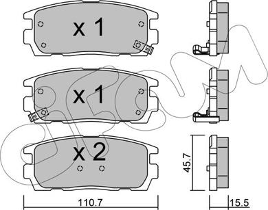 Cifam 822-779-0 - Тормозные колодки, дисковые, комплект autospares.lv