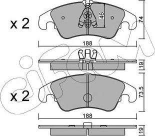 Cifam 822-775-4 - Тормозные колодки, дисковые, комплект autospares.lv