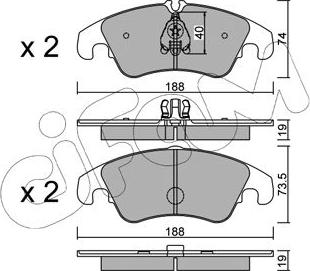 Cifam 822-775-6 - Тормозные колодки, дисковые, комплект autospares.lv