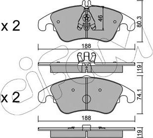 Cifam 822-775-2 - Тормозные колодки, дисковые, комплект autospares.lv