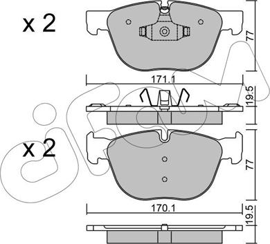 Cifam 822-770-0 - Тормозные колодки, дисковые, комплект autospares.lv