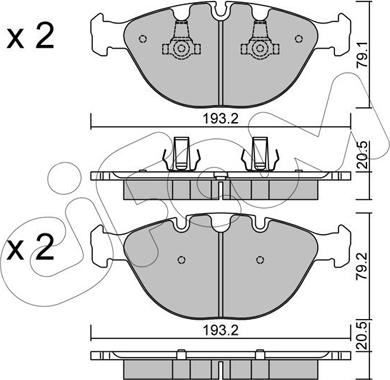 Cifam 822-771-0 - Тормозные колодки, дисковые, комплект autospares.lv