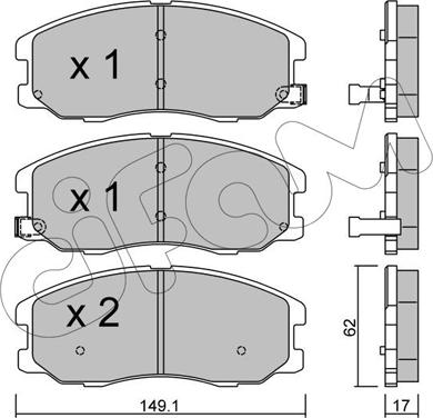 Cifam 822-778-0 - Тормозные колодки, дисковые, комплект autospares.lv