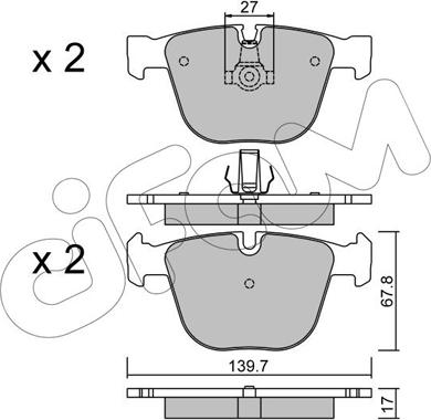 Cifam 822-773-9 - Тормозные колодки, дисковые, комплект autospares.lv