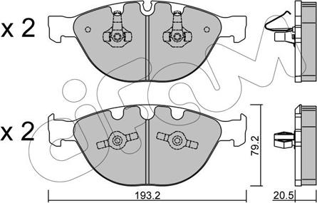 Cifam 822-772-0 - Тормозные колодки, дисковые, комплект autospares.lv