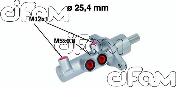 Cifam 202-543 - Главный тормозной цилиндр autospares.lv