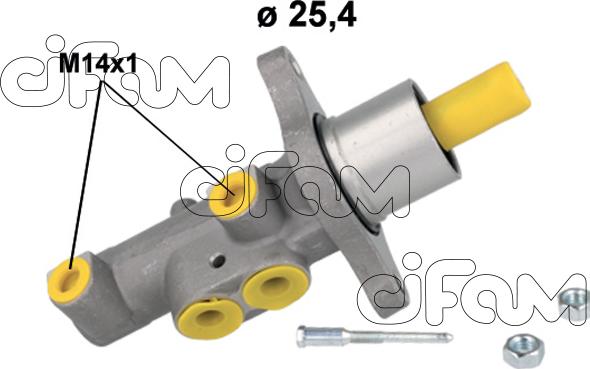 Cifam 202-1185 - Главный тормозной цилиндр autospares.lv