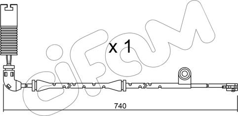 Cifam SU.195 - Сигнализатор, износ тормозных колодок autospares.lv