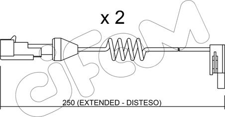 Cifam SU.166K - Сигнализатор, износ тормозных колодок autospares.lv
