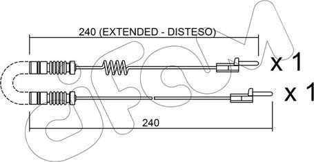 Cifam SU.109K - Сигнализатор, износ тормозных колодок autospares.lv