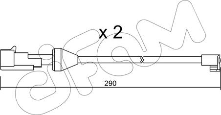 Cifam SU.204K - Сигнализатор, износ тормозных колодок autospares.lv