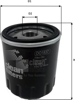 Clean Filters DO1837 - Масляный фильтр autospares.lv