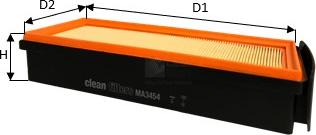Clean Filters MA3454 - Воздушный фильтр, двигатель autospares.lv