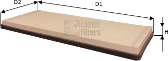 Clean Filters NC2421 - Фильтр воздуха в салоне autospares.lv