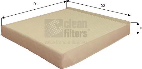 Clean Filters NC2422 - Фильтр воздуха в салоне autospares.lv