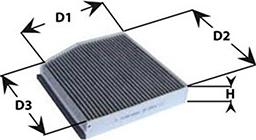 Clean Filters NC2397 - Фильтр воздуха в салоне autospares.lv