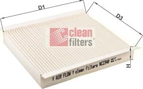 Clean Filters NC2348 - Фильтр воздуха в салоне autospares.lv