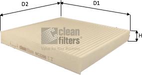 Clean Filters NC2206 - Фильтр воздуха в салоне autospares.lv