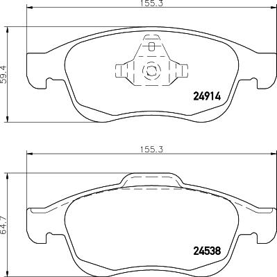 Cobreq N-453 - Тормозные колодки, дисковые, комплект autospares.lv