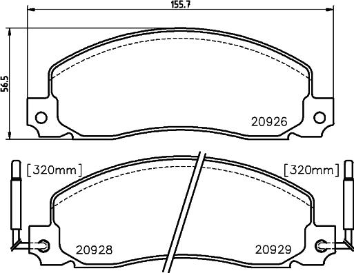 Cobreq N-433 - Тормозные колодки, дисковые, комплект autospares.lv