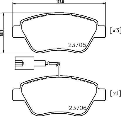 Cobreq N-569 - Тормозные колодки, дисковые, комплект autospares.lv