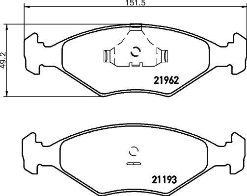 Cobreq N-190 - Тормозные колодки, дисковые, комплект autospares.lv