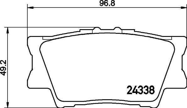 WXQP 42863 - Тормозные колодки, дисковые, комплект autospares.lv