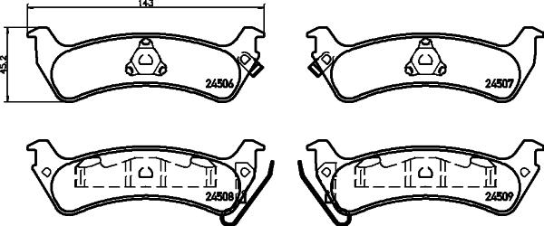 Cobreq N-1409 - Тормозные колодки, дисковые, комплект autospares.lv