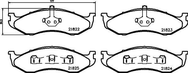 Cobreq N-1400 - Тормозные колодки, дисковые, комплект autospares.lv