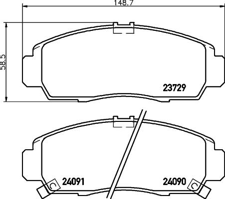 Cobreq N-1480 - Тормозные колодки, дисковые, комплект autospares.lv