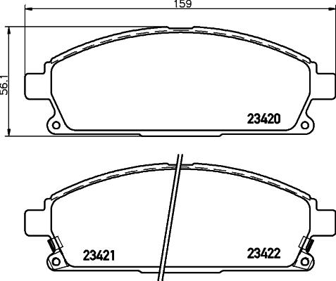 Cobreq N-1431 - Тормозные колодки, дисковые, комплект autospares.lv