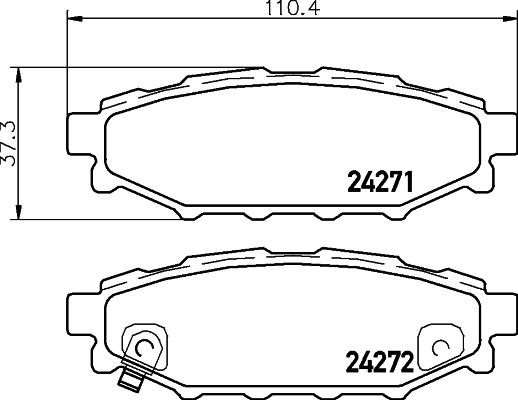 Cobreq N-1475 - Тормозные колодки, дисковые, комплект autospares.lv