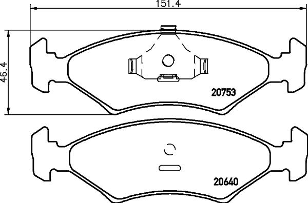 Cobreq N-115 - Тормозные колодки, дисковые, комплект autospares.lv