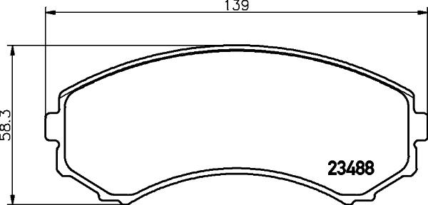 Cobreq N-1343 - Тормозные колодки, дисковые, комплект autospares.lv