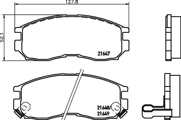 OEMparts K068035576AA - Тормозные колодки, дисковые, комплект autospares.lv