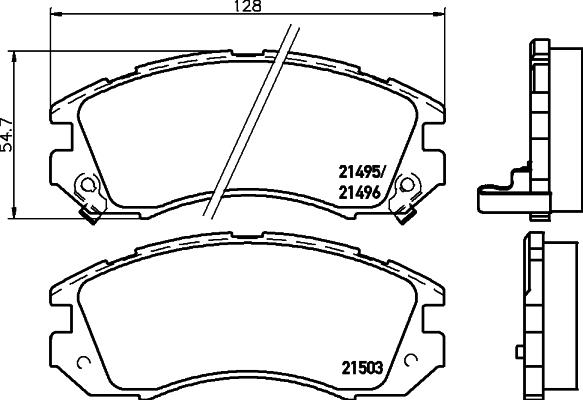 Cobreq N-1350 - Тормозные колодки, дисковые, комплект autospares.lv