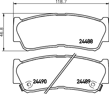 HELLA PAGID 355013081 - Тормозные колодки, дисковые, комплект autospares.lv